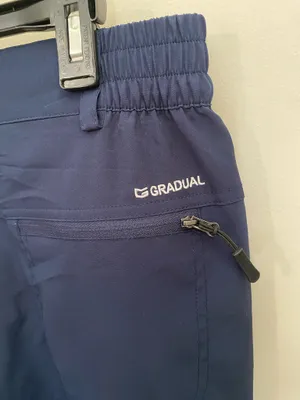 Men's Navy Cargo Pants with Zip Thigh Pockets and Elastic Waist thumbnail 4