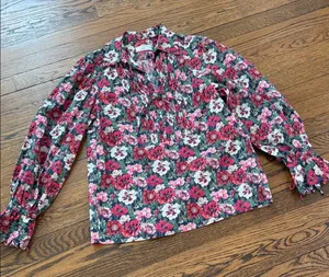 J. Crew Liberty Floral Long Sleeve Blouse , xS thumbnail 1
