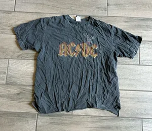 Chaser ac/dc Short Sleeve Tee with Red/Gold Print thumbnail 1