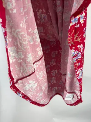 NWT American Eagle Red Floral Puff Sleeve Shift Mini Dress XL thumbnail 7
