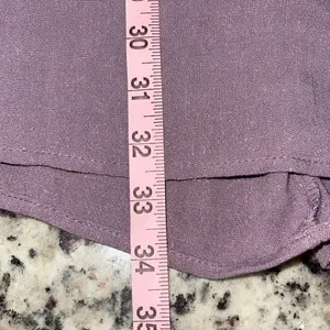 Wasabi+Mint Rayon Linen Puff Sleeve Cut Out Mini Swing Dress‎ Purple NWT Small thumbnail 7