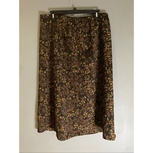 Laura Scott Vintage Paisley Print Thanksgiving A Line Straight Skirt Large thumbnail 4