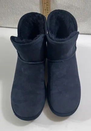 Kirkland Signature Navy Blue Suede Shearling Boots Womens‎ 7 Art 1711735 thumbnail 1