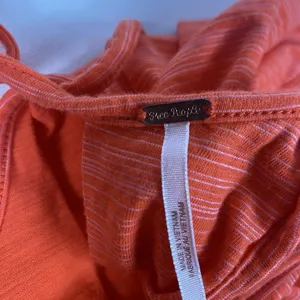 Free People Tank Top Womens Small‎ Orange Striped High Low Flowy Halter Boho thumbnail 7