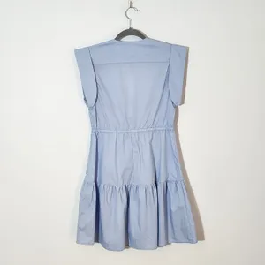 Steve Madden Blue 100% Cotton A Line Mini Dress with Cap Sleeves Size Small NWT thumbnail 5