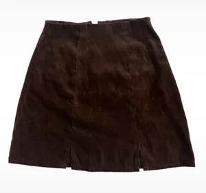 1990s Genuine Suede Brown Minimalist Micro Mini Skirt 32 (XS/S) thumbnail 1