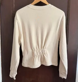 & OTHER STORIES | Cream Fitted Darted Crewneck Sweatshirt | Extra Small thumbnail 7