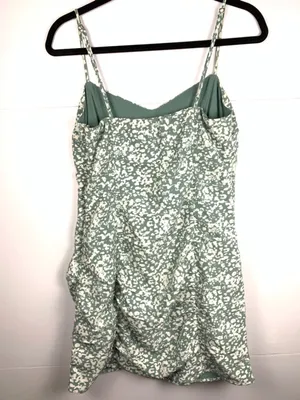Abercrombie Fitch Womens S Sage Green Ruched Mini Dress Bodycon Party Y2K thumbnail 12