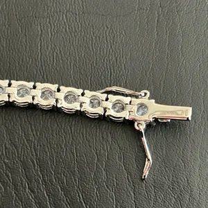 Moissanite Tennis Bracelet VVS1 5mm 7 Inches Silver Brand New thumbnail 5