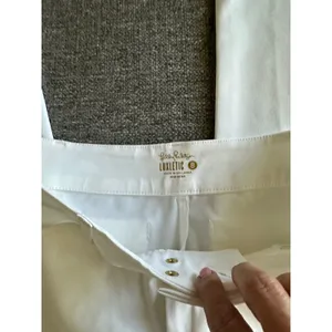 Lilly Pulitzer Cameron Luxletic White Stretch Pants Womens 8 Gold Button GolfEUC thumbnail 4