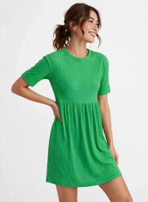 ASOS Dress 6 Green Short Sleeve Casual Preppy Minimalist Spring thumbnail 1