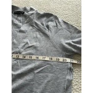 Love Ellie Stitch Fix Open Front Cardigan Sweater Gray Ribbed Details Size L thumbnail 6