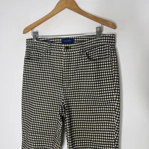 Talbots High-Waist Straight Leg Corduroy Pants Size 12P Black Gingham thumbnail 5