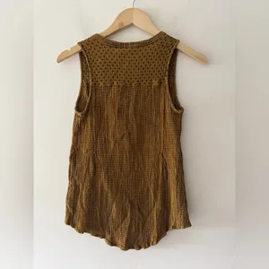 Anthropologie Akemi + Kin Sleeveless‎ Patterned Boho Brown Blouse thumbnail 4