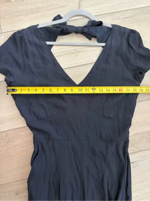 Abercrombie & Fitch Black Short Sleeve Tie Open Back Wide Leg Boho Jumpsuit M thumbnail 10