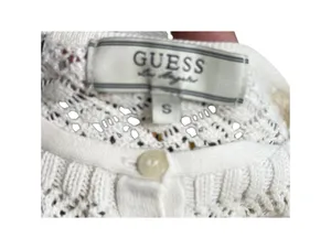 VTG Guess Womens Sz S crochet tank top open knit Y2K Bohemian Coastal Cowgirl thumbnail 3