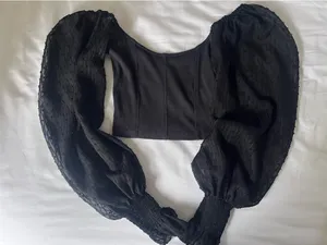 Black Urban Outfitters Crop Top Long Sleeve thumbnail 1