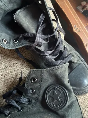 Converse Classic Black High-Top Canvas Sneakers - Women's thumbnail 2