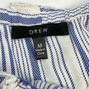 DREW Women Top Blouse Size Medium Off Shoulder Stripe Tiered Bell Sleeve Peasant thumbnail 7