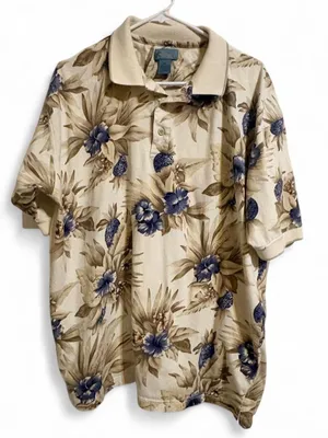 Kaylua Bay Resort Wear Men's Tropical Hawaiian~Aloha Polo Shirt SZ XL thumbnail 5