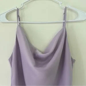 Urban Outfitters Light Before Dark Mallory Cowl Lavender Slip Mini Dress Size M thumbnail 6