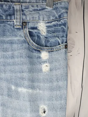 American Eagle Outfitters Light Wash Low-Rise Distressed Bootcut/Flare Y2K Jeans thumbnail 3