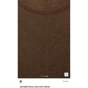 MANGO Asymmetrical Low-Knit‎ Dress Caramel Brown Long Sleeve Maxi XL thumbnail 5