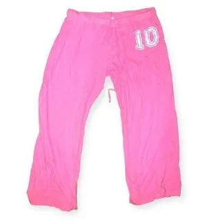 Vintage y2k pink varsity crop pants thumbnail 1