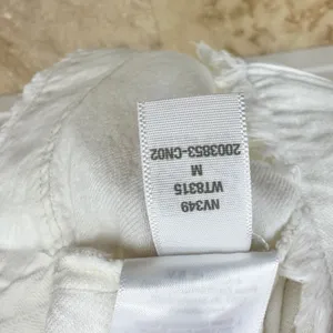 Madewell Denim Scoopneck Midi Dress Pure White Wash A Line Minimalist Small NWT thumbnail 11
