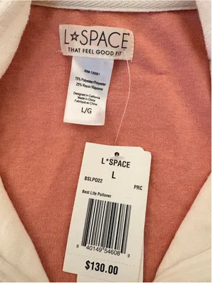 L*SPACE Best Life Pullover & Pant Set, Women's Size L Primrose & Cream NWT thumbnail 7