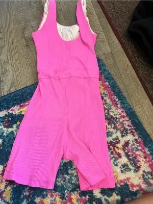 Year of ours pink ribbed romper thumbnail 10
