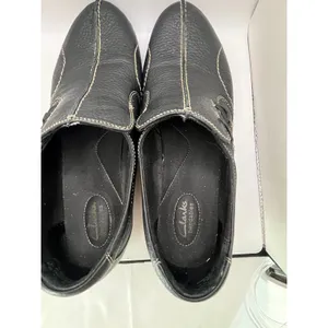 Clarks‎ Bendables Pebbled Leather Slip On Loafers Women 7 Black Comfort Everyday thumbnail 5