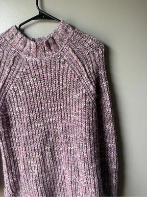 Ruff Hewn Purple Multicolor Chunky Knit Sweater Size Large thumbnail 4