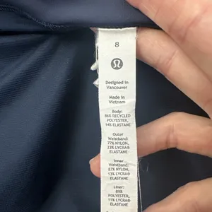 Lululemon Speed Up Shorts Mid Rise 3.5" Navy Blue Athletic Athleisure Women's 8 thumbnail 5