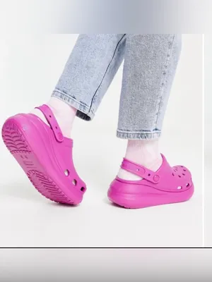 CROCS Crush Classic platform Clog hot pink size women’s 9 / men’s 7 thumbnail 9