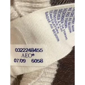 Vintage 2009 American Eagle Blue Stripe Boat Neck Sweater Top L thumbnail 8