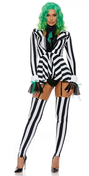 NEW Forplay Sexy Beetlejuice Costume Size Small Medium thumbnail 1