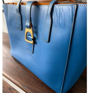 Dooney & Bourke Small Shannon Vibrant Blue Orange Structured Tote Bag thumbnail 6