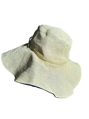 Tory Burch Adjustable Wide Brim Sun Hat Khaki Safari Beach Resort Hat thumbnail 3