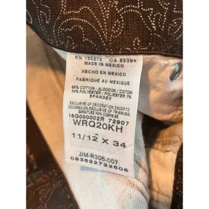 Wrangler Q-Baby Ultimate Riding Jeans‎ 34 Bootcut Khaki 11-12 Western Rodeo thumbnail 7