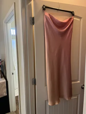 Satin Midi Dress (pink & yellow) thumbnail 4