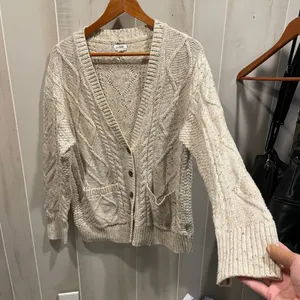 Cute J.Crew creamy oatmeal rainbow speckled shaker knit cardigan sweater pockets thumbnail 7