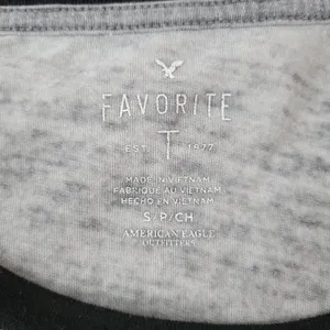 American Eagle Outfitters Women‎ Gray Black Favorite T Shirt Size S thumbnail 6