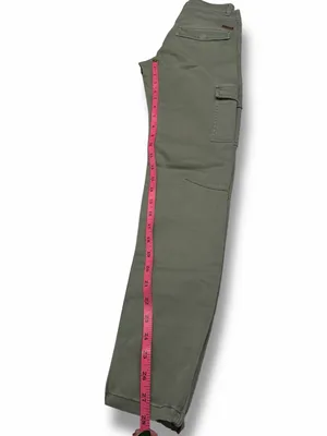 Roxy Women's Army Green Cargo City Slim Fit Utility Pants with Zipper‎ Ankles thumbnail 4
