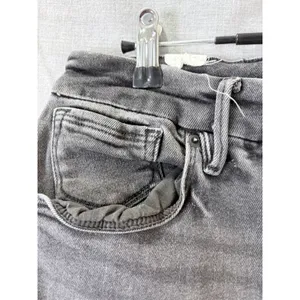 Good American Gray Straight Leg‎ Jeans Washed Black Denim Size 14/32 thumbnail 9