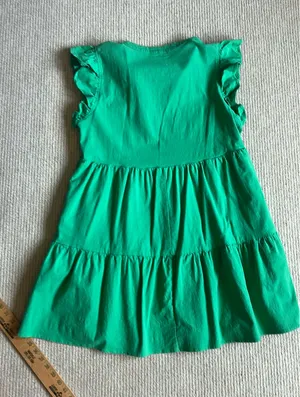 Entro Dress Green Flutter Sleeve XL thumbnail 3