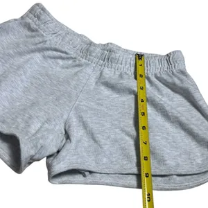 NEW Brandy Melville Light Heather Grey Sweat Shorts‎ Pajama Cozy Athletic XXS thumbnail 11