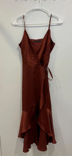 Abercrombie Satin Wrap Dress thumbnail 4