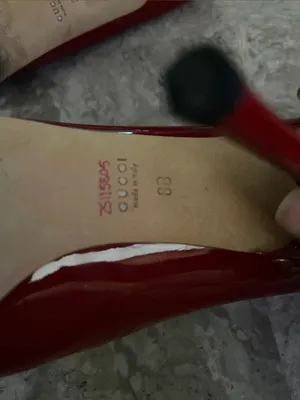 Gucci Classic Pumps High Stiletto Heels Patent Leather Dark Red EU38 B US 8B thumbnail 9