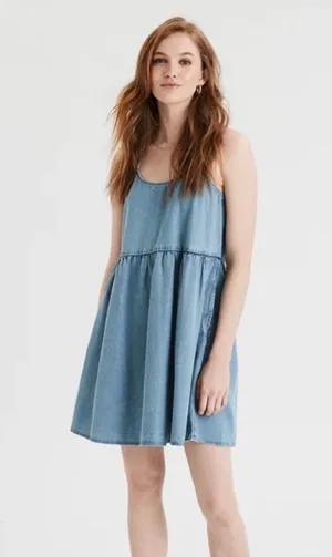 American Eagle Denim Babydoll Dress thumbnail 1